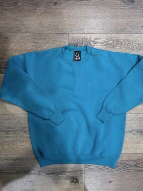 Active USA Teal Blue Crewneck Sweatshirt